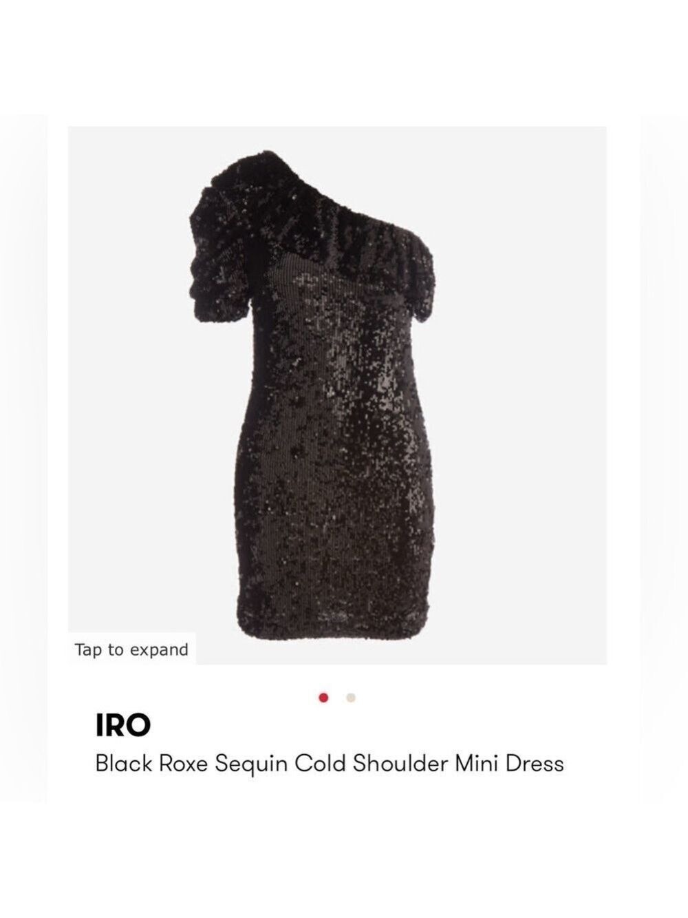 IRO Black Sequin Asymmetric Dress